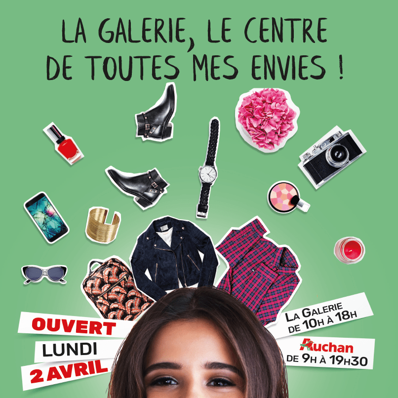 La Galerie et Auchan seront ouverts le lundi 2 avril CAP'NOR pôle