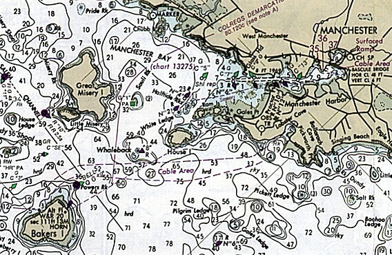 Manchester By The Sea Map Manchester Harbor, Massachusetts -- Chart And Approaches