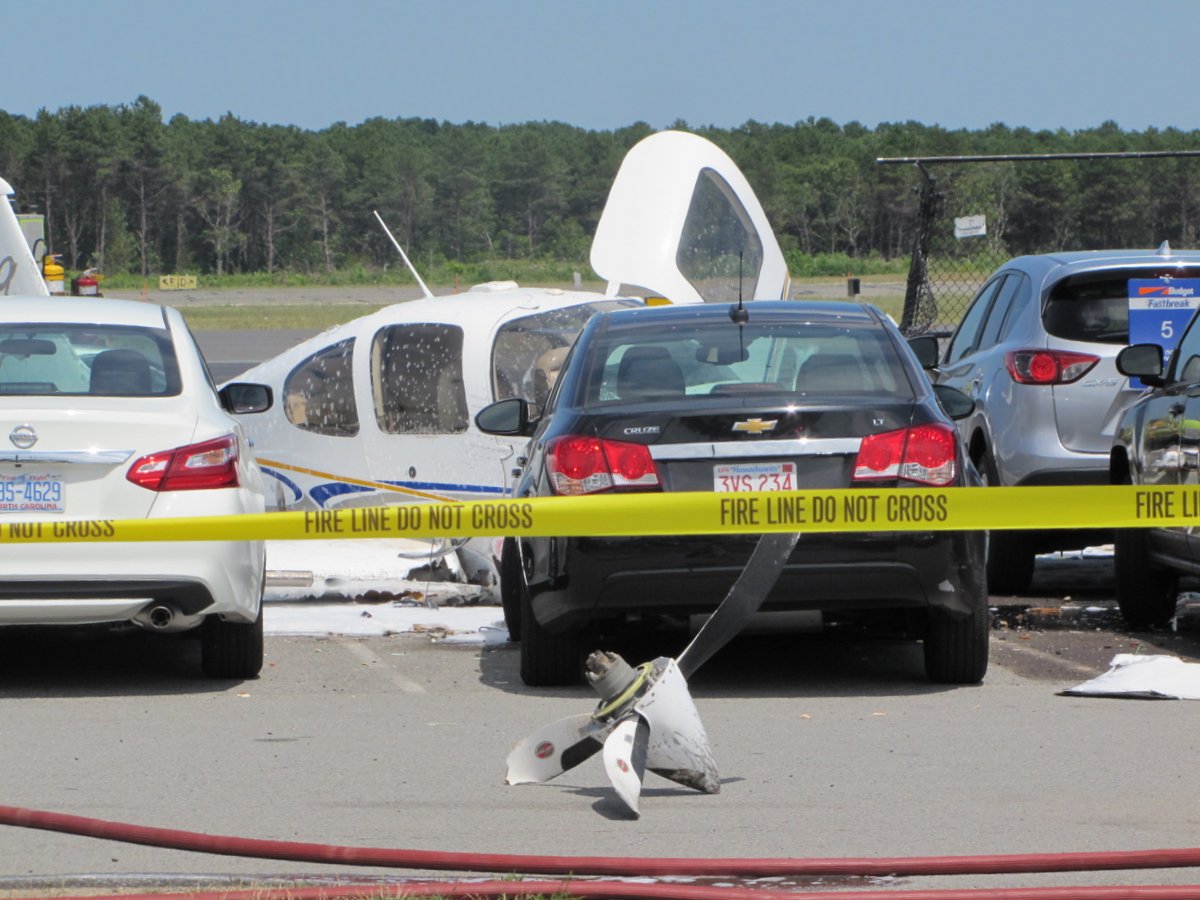 Updated Plane goes off runway into parking lot at Hyannis airport