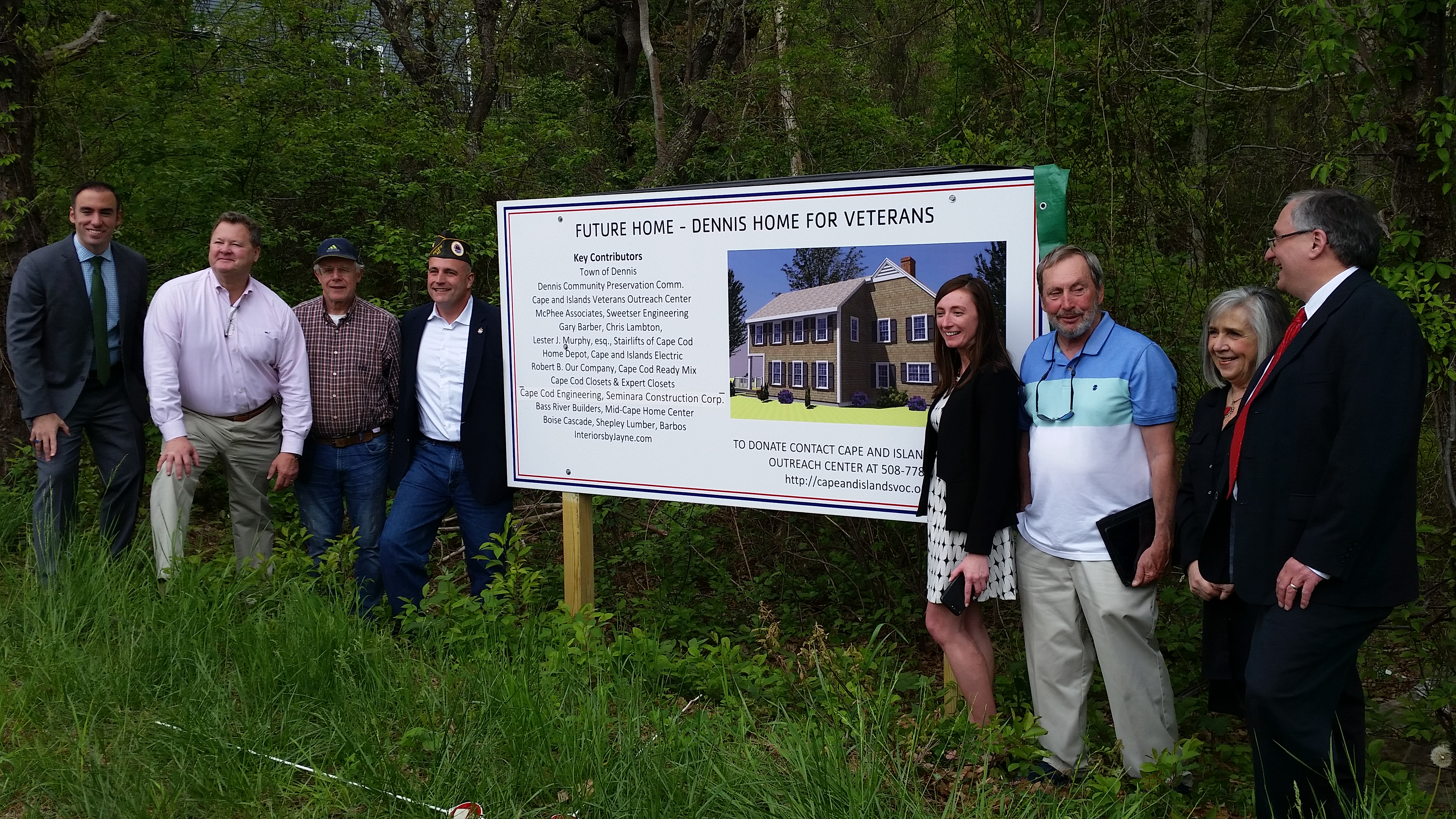 Dennis Unveils Project Sign for Future Veterans Home