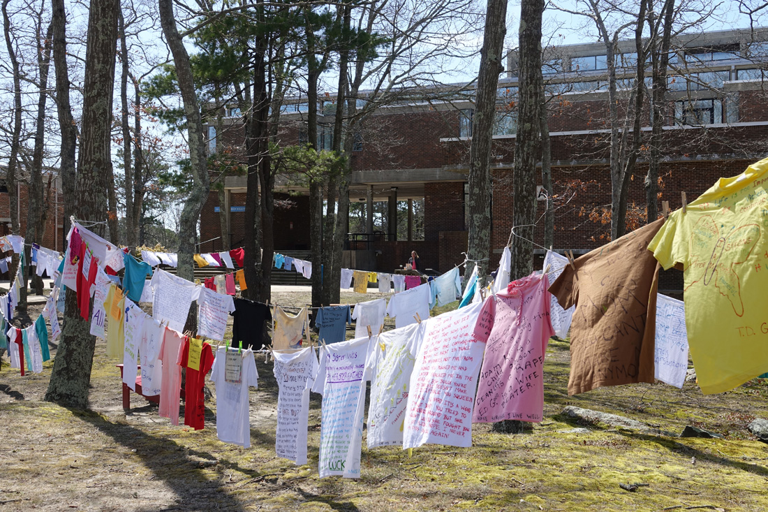 Cape Cod Community College Hosts Display from The Clothesline Project