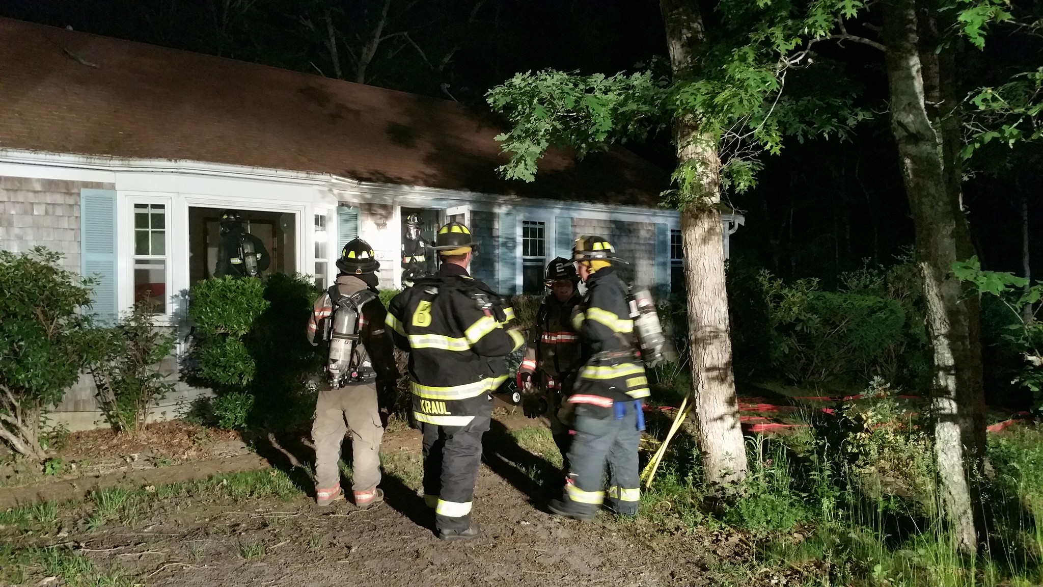 Attic fire in Brewster