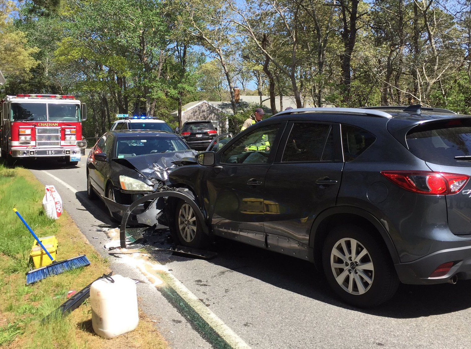 Two injured in headon crash in Chatham