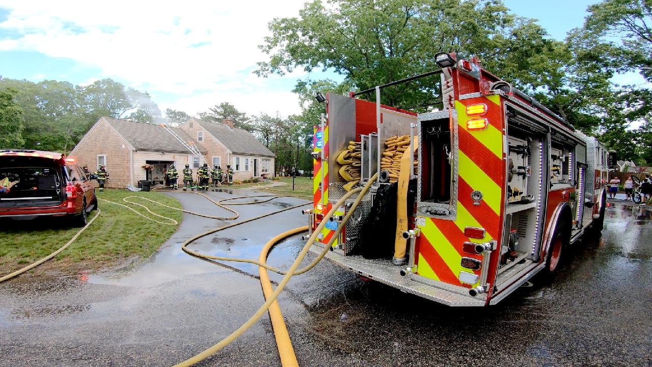 Lightning strike suspected as cause of house fire in Falmouth
