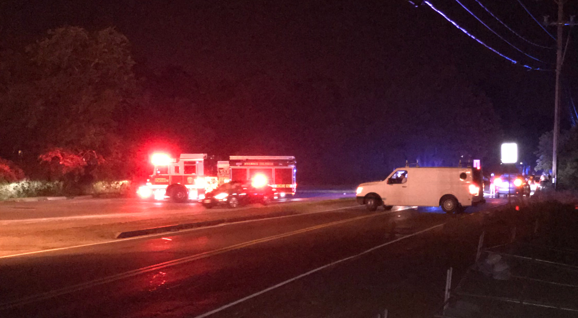 Crash closes busy Hyannis road