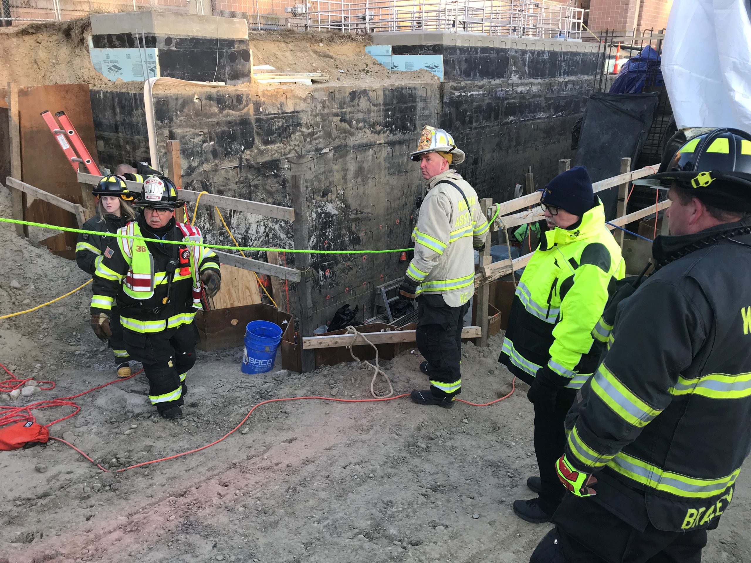 Worker rescued after falling 20 feet below grade at Wareham water