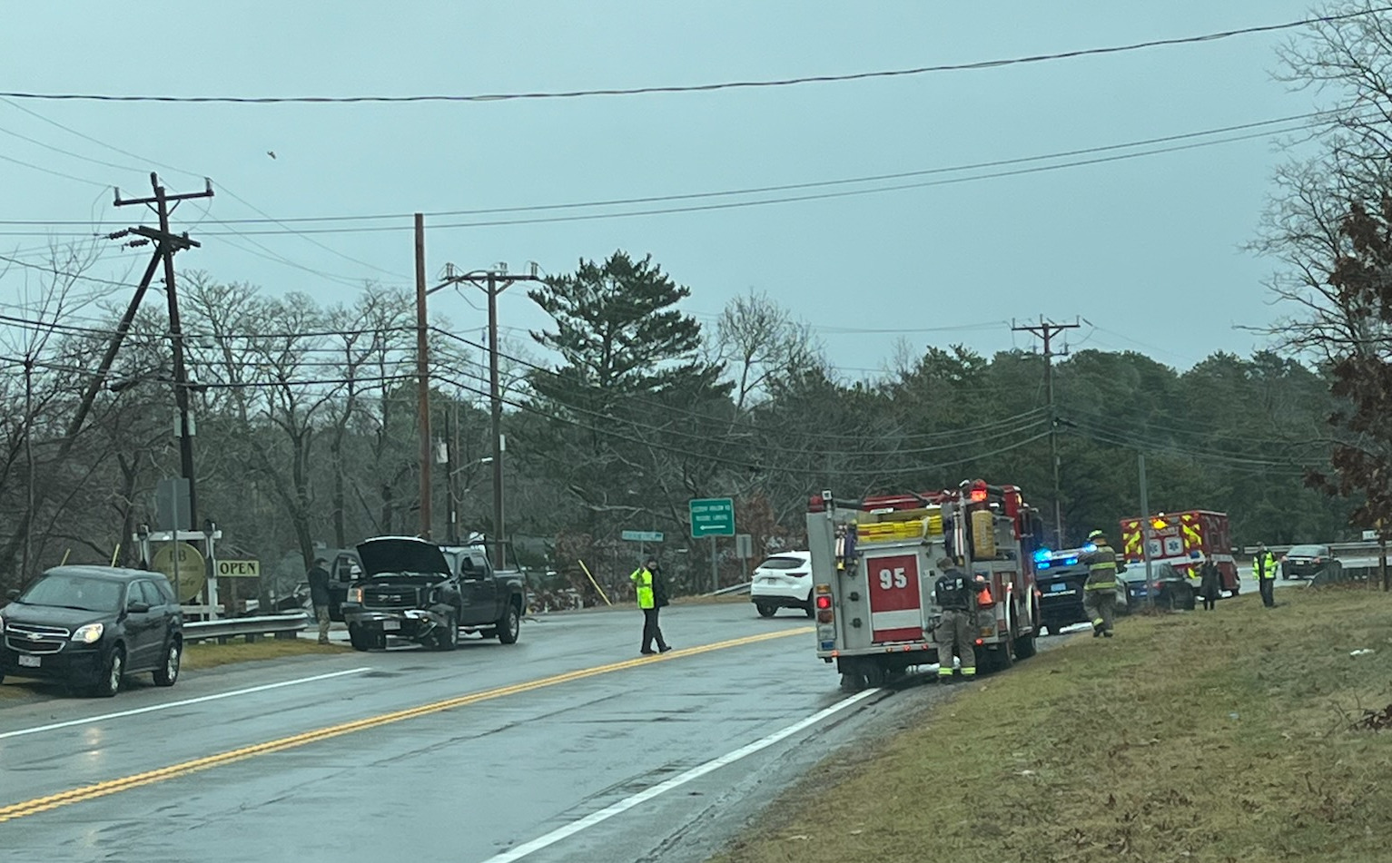 Two vehicle crash in Wellfleet