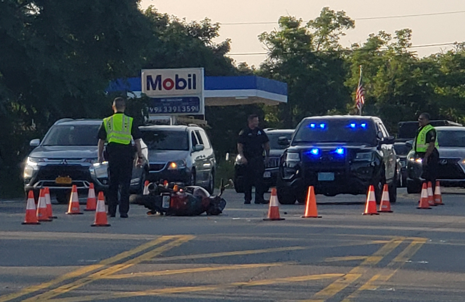 Car vs motorcycle in Wellfleet