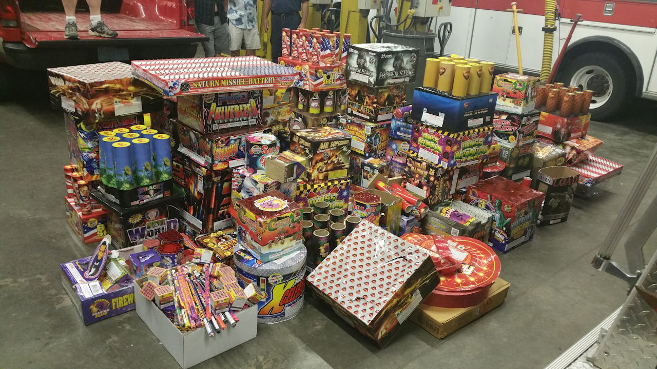 UPDATED Large quantity of fireworks seized in Dennis