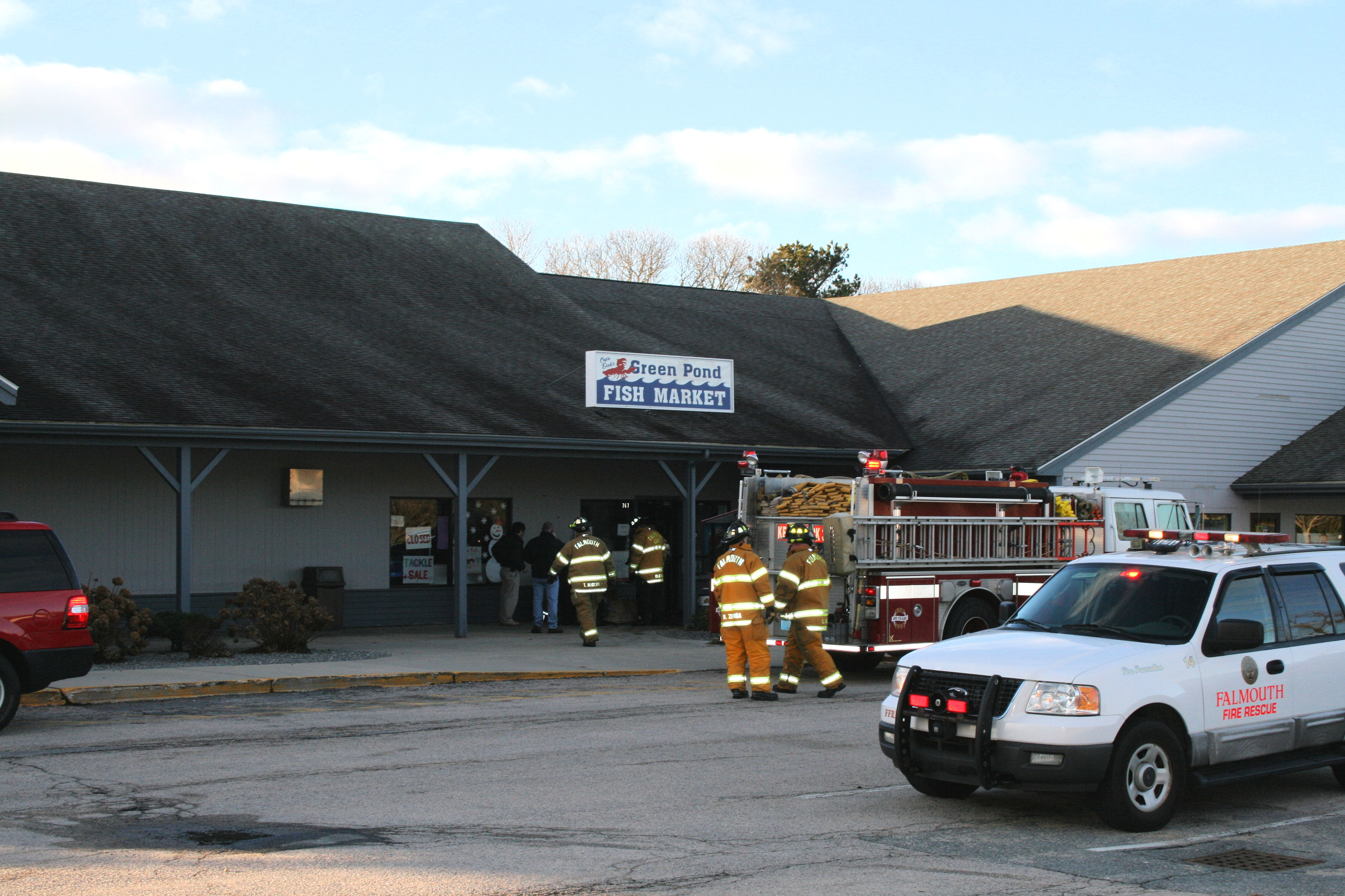 Small fire reported at Falmouth fish market
