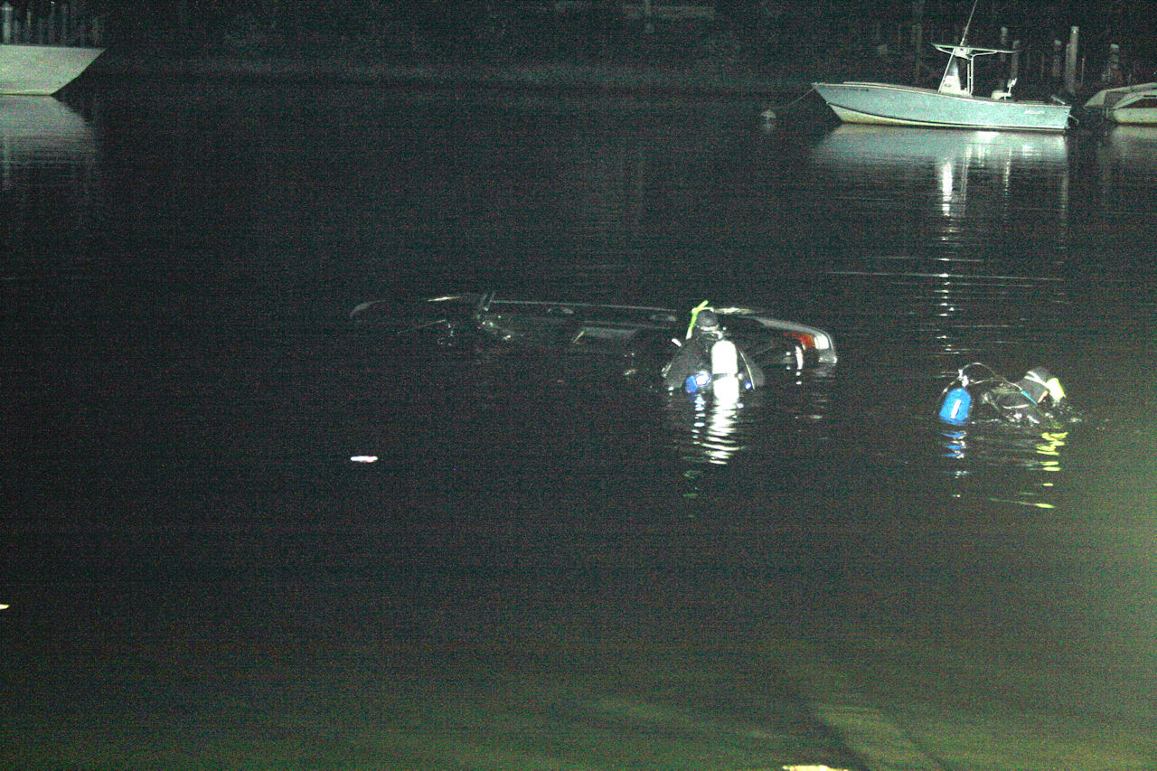 Jeep found submerged at Falmouth boat ramp