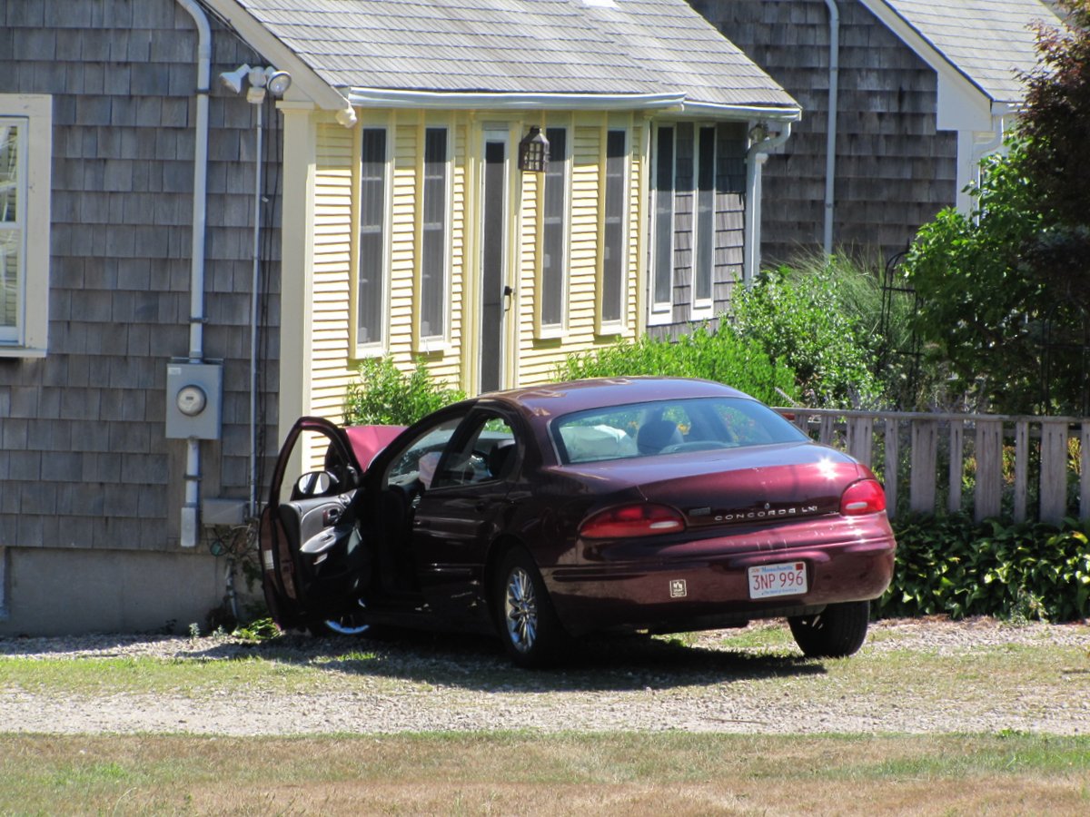 Car vs house in Hyannis