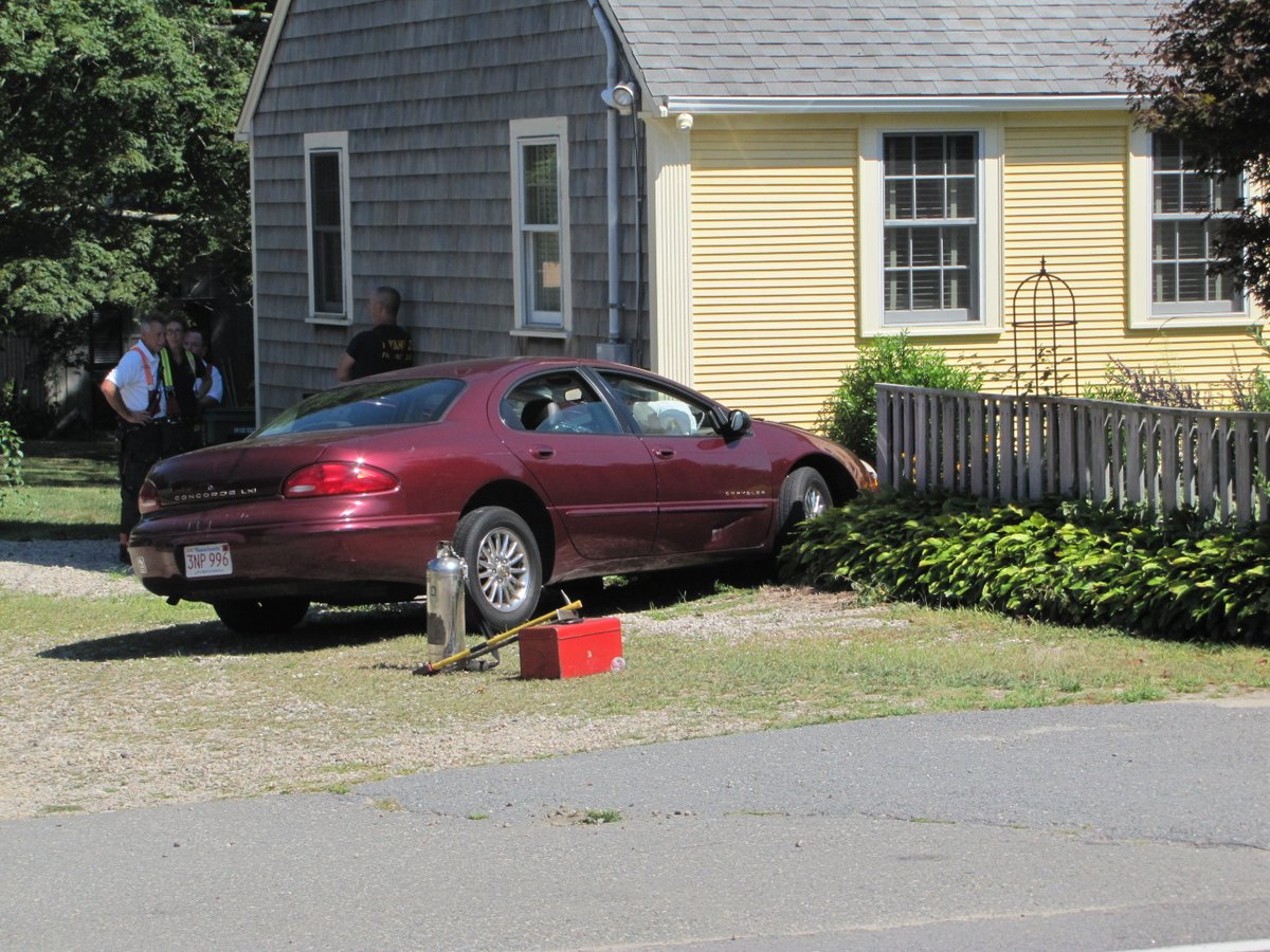 Car vs house in Hyannis