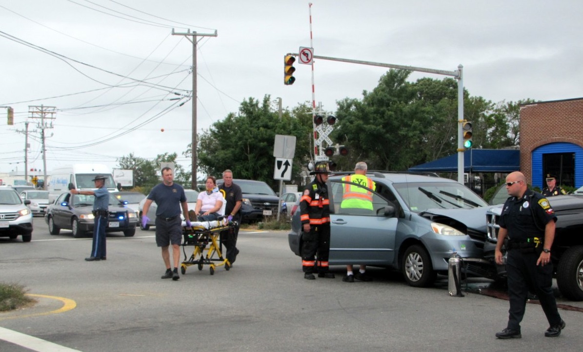 Two injured in crash at major Hyannis intersection