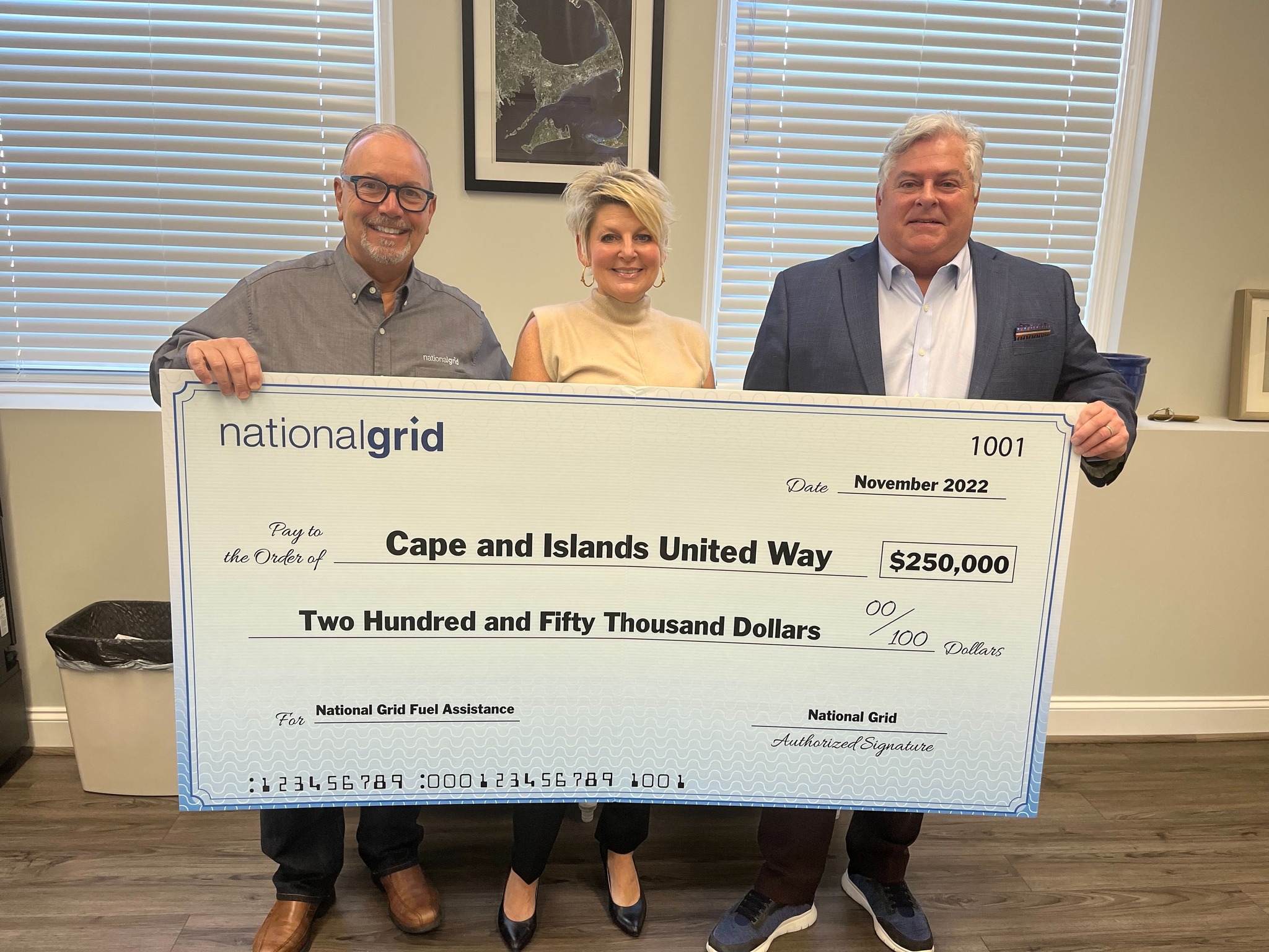 National Grid Donates 115,000 for Fuel Assistance