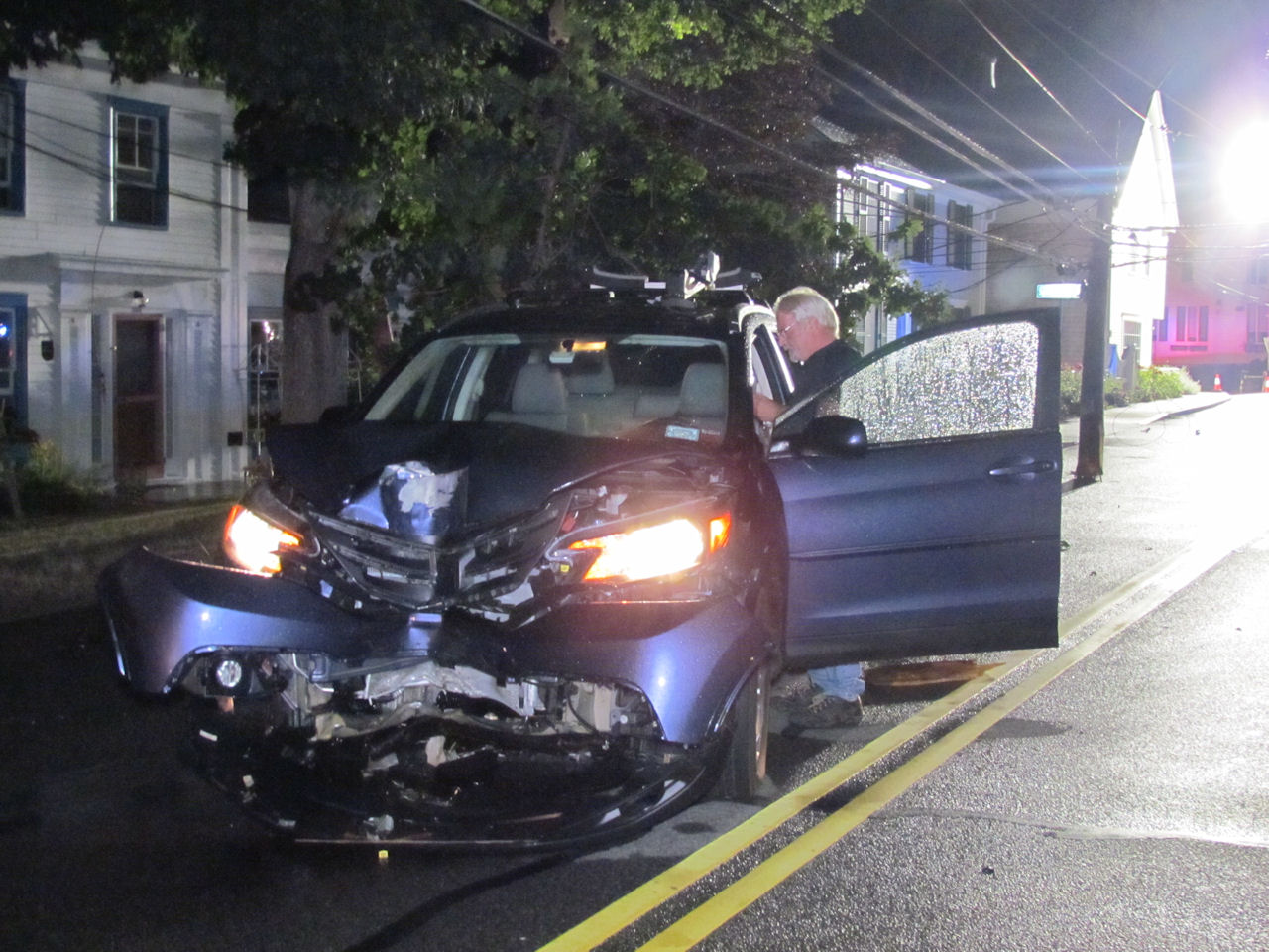 VIDEO Car vs pole knocks out power, closes Main St. in Wellfleet