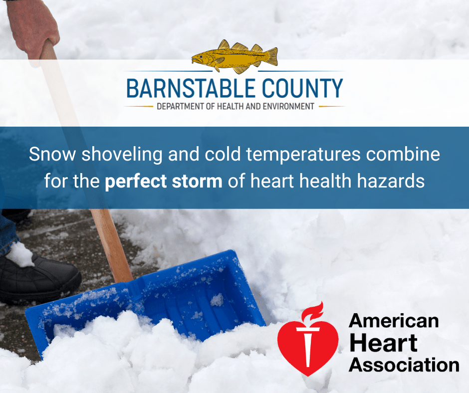 American Heart Association Snow Shoveling, cold temps combine for