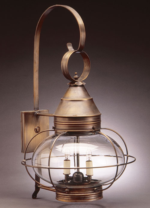 CCL2571 12" Glass Onion Wall Lantern Caged Cape Cod Lanterns