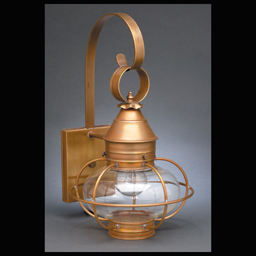 CCL2521 7" Glass Onion Wall Lantern Caged Cape Cod Lanterns