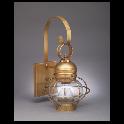 CCL2511G 6" Glass Onion Wall Lantern with Galley Cape Cod Lanterns