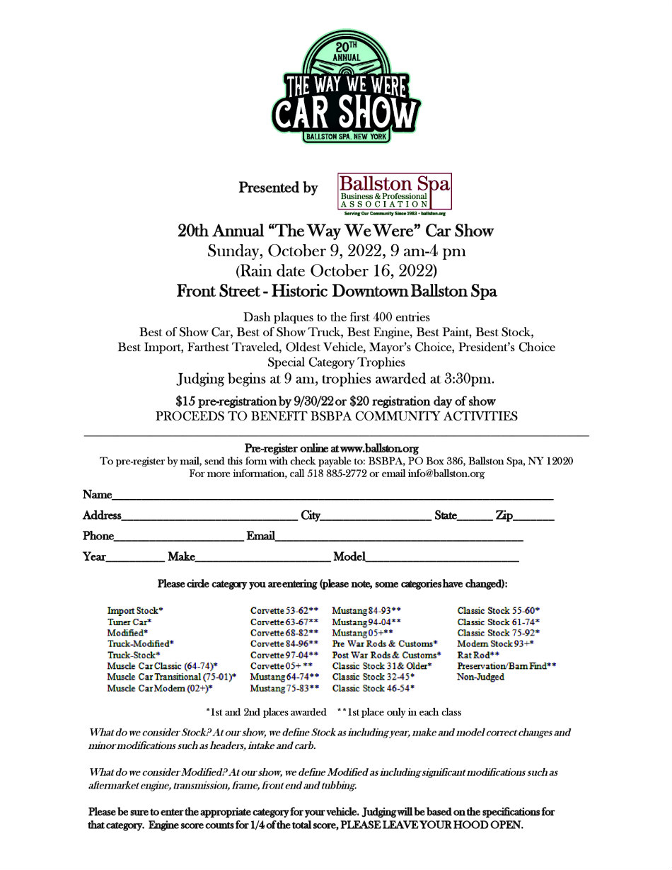 to Capital Car Shows