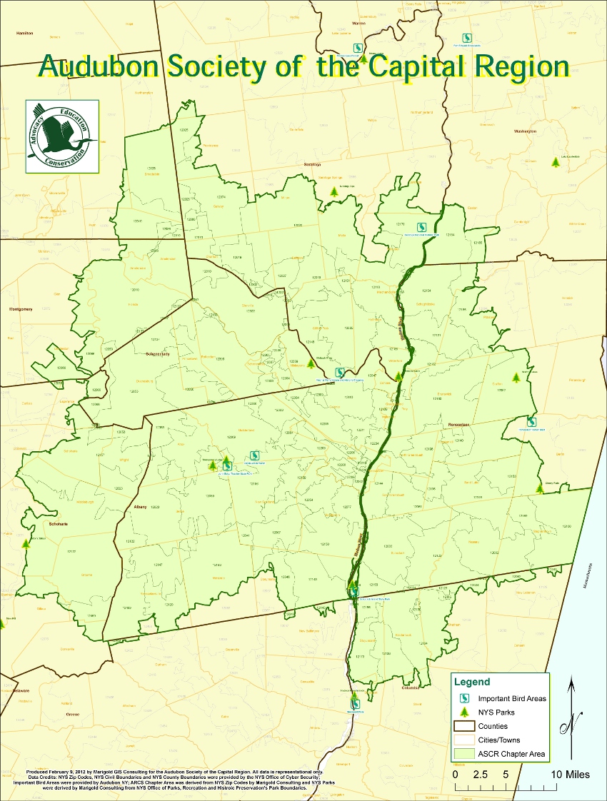 Boundary Map Audubon Society of the Capital Region New York