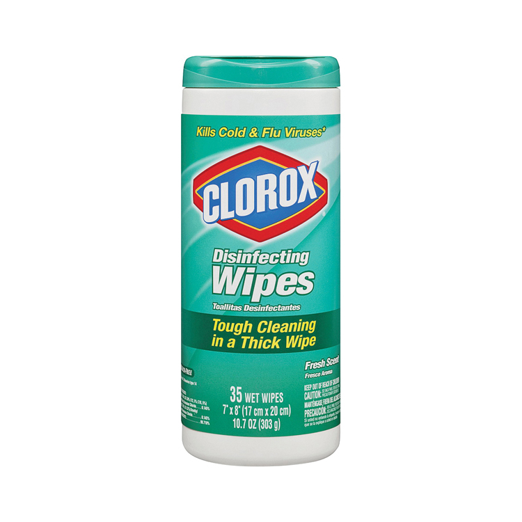 CLO01593CT Clorox Disinfectant Wipes Fresh Scent 12/35
