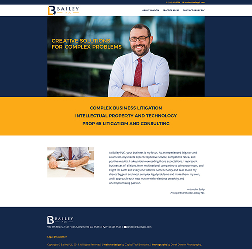 Website Redesign Services - Bailey PLC - Capitol Tech Solutions