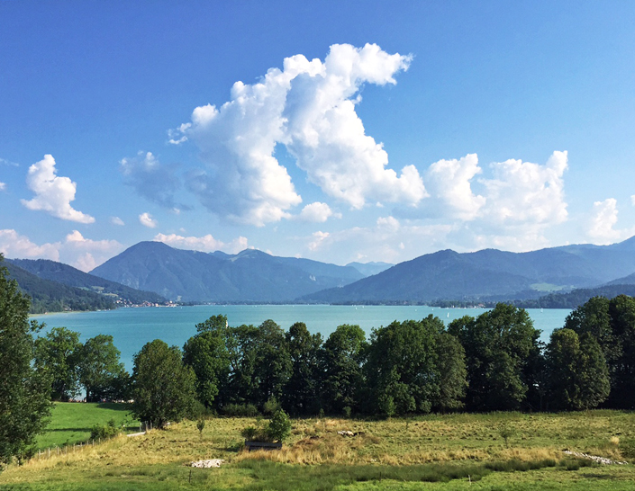 Biergarten mit Seeblick Gut Kaltenbrunn am Tegernsee Cappu Mum