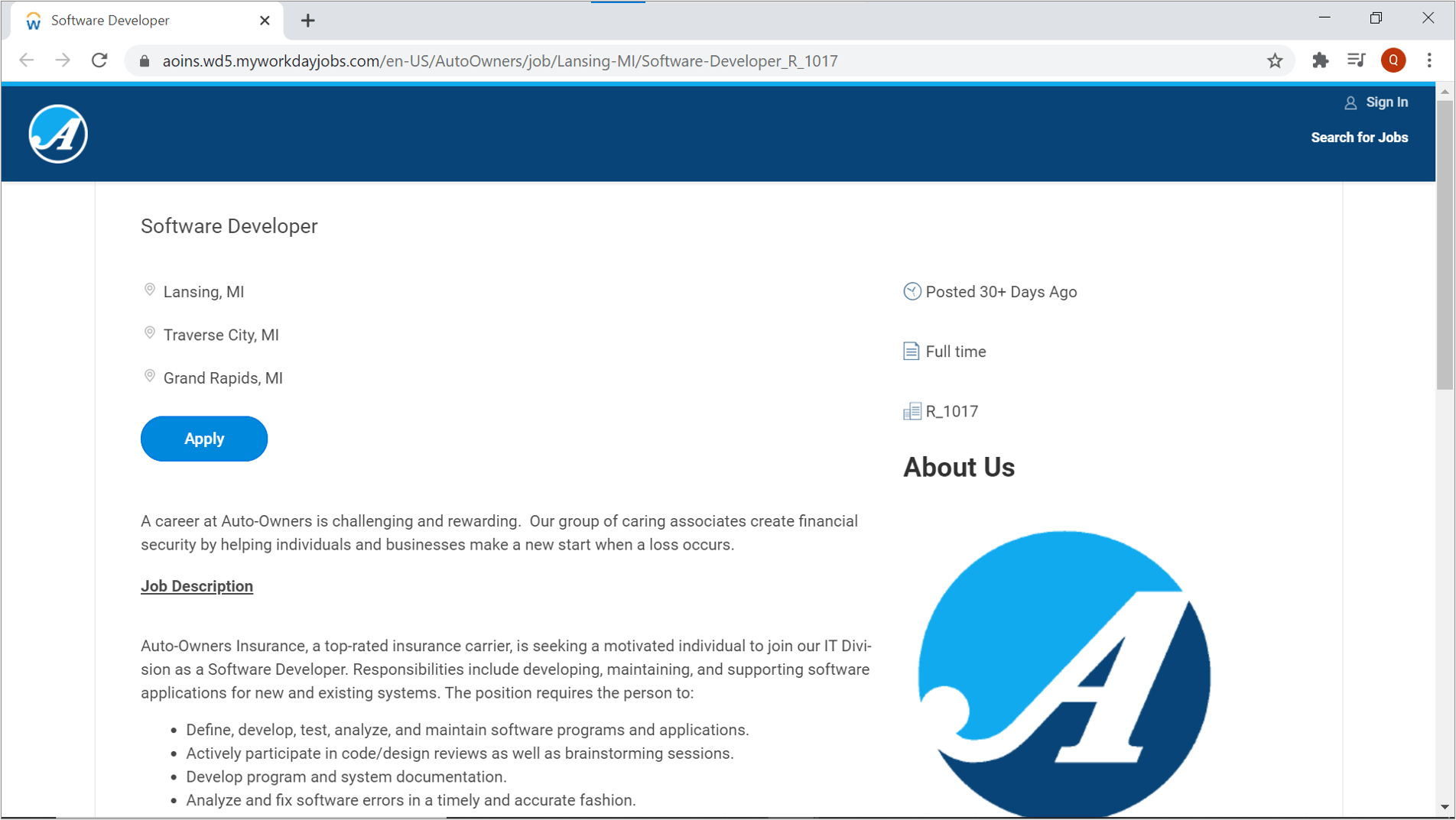 Auto Owners Insurance Careers / Auto Owners Career Opportunity