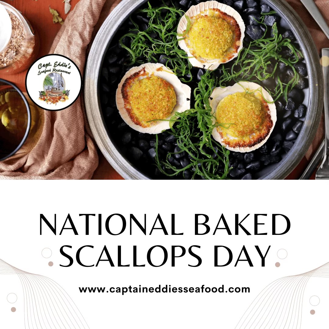 National Baked Scallops Day near Nokomis Seafood Restaurant near Venice