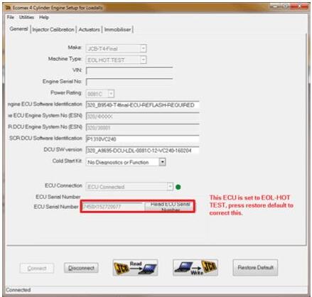 JCB ECU Programming/Configuration Guide After Engine ECU Replacement