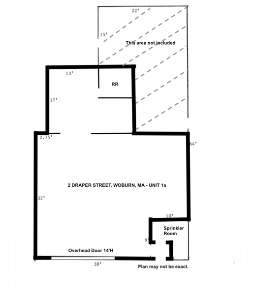 Floorplan for 2 Draper U1a, Woburn MA 01801 Carbone Commercial Real