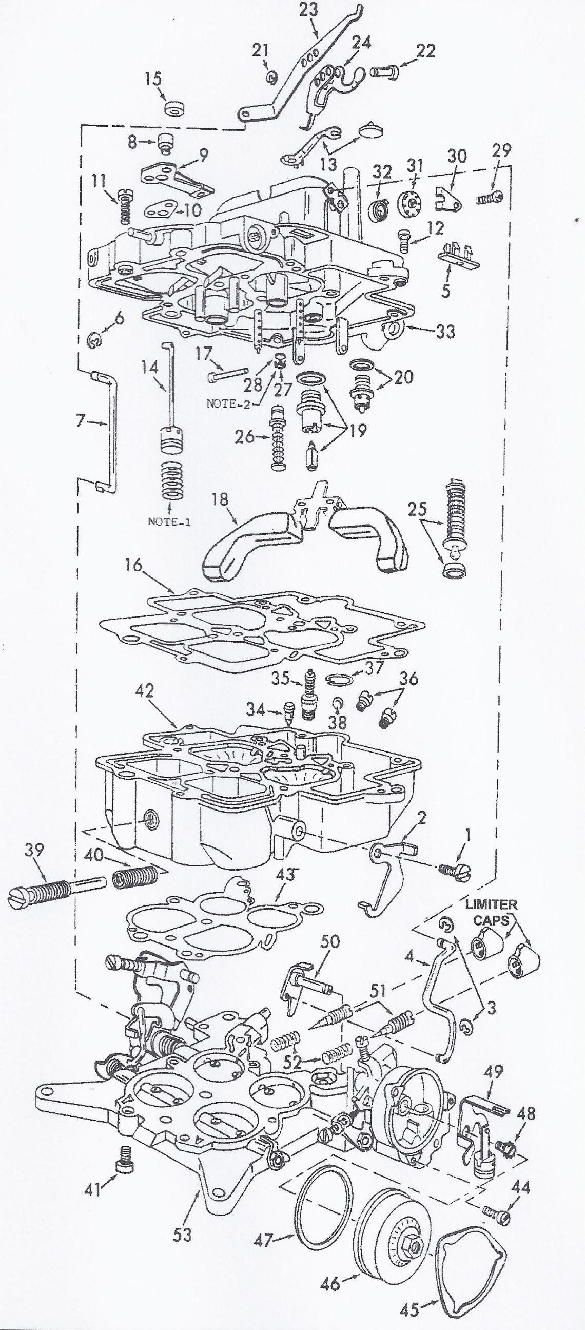 Autolite 4300 Carburetor Exploded View - Mikes Carburetor ... hitachi carb diagram 