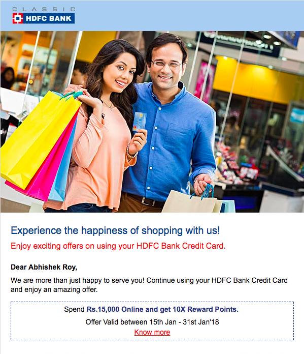 Get 10X Points for ALL Spends till 31st Jan with HDFC Bank Credit Cards