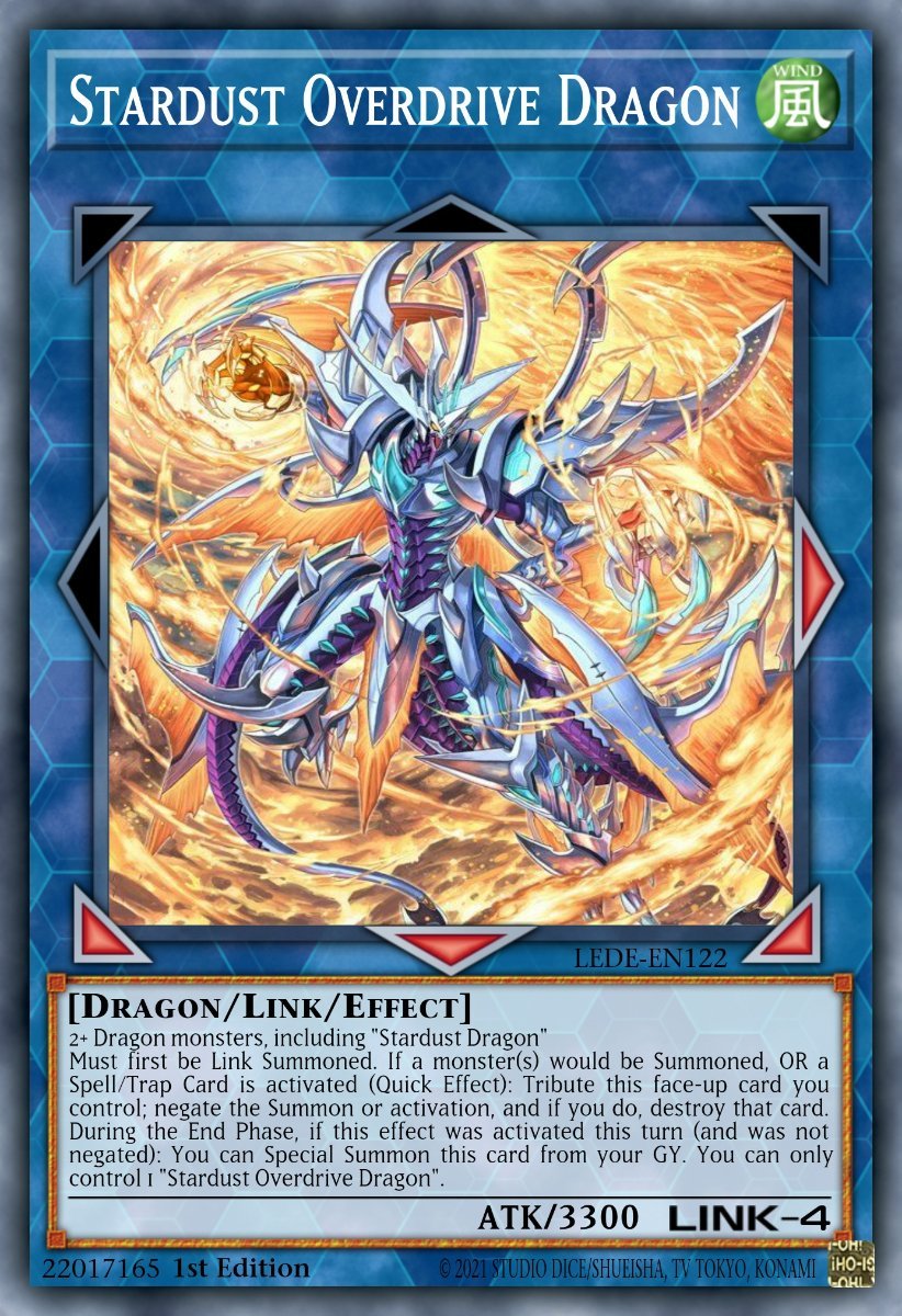 Stardust Overdrive Dragon Realistic Cards Yugioh Card Maker Forum