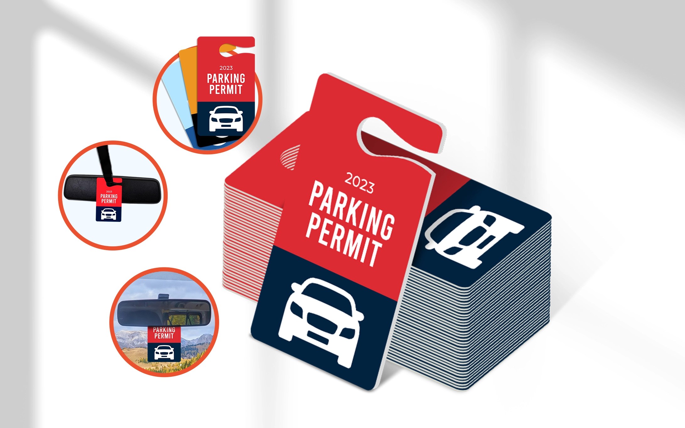 CustomPrinted RearView Mirror Tags
