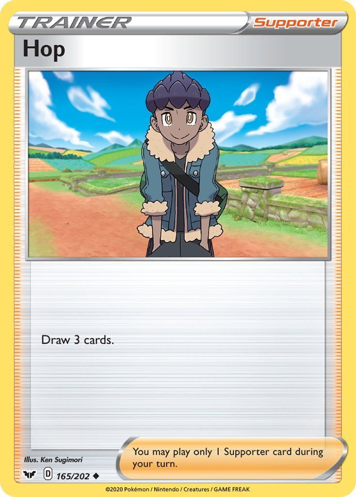 Hop 165/202 SWSH Base Set Trainer Pokemon Card NEAR MINT TCG