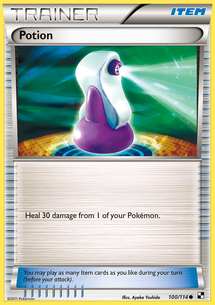 Potion 100/114 BW Base Set Common Trainer Pokemon Card NEAR MINT TCG