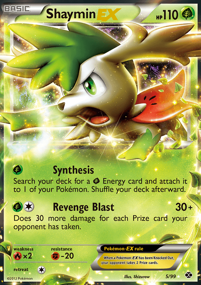 Shaymin EX 5/99 BW Next Destinies Holo Ultra Rare Pokemon Card NEAR MINT TCG