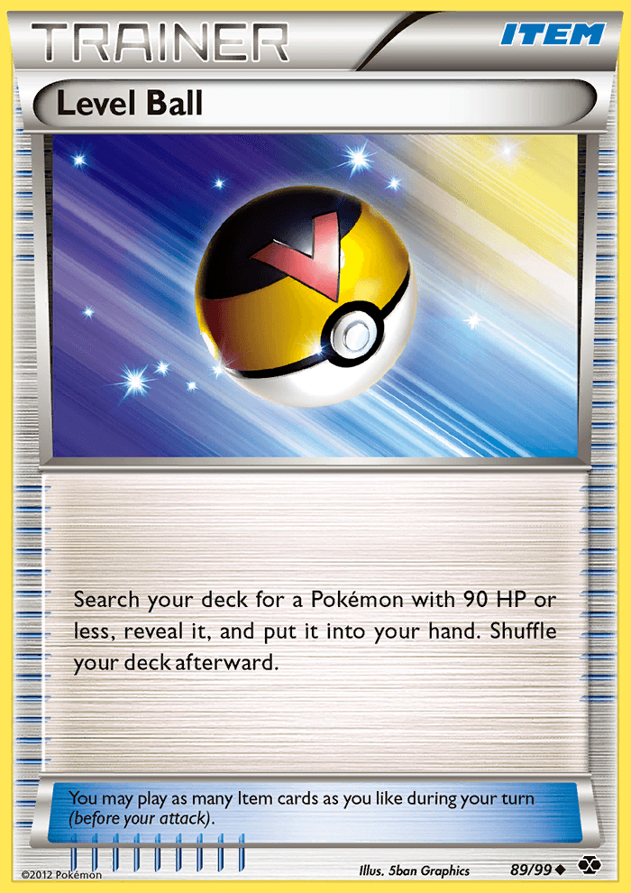 Level Ball 89/99 BW Next Destinies Trainer Pokemon Card NEAR