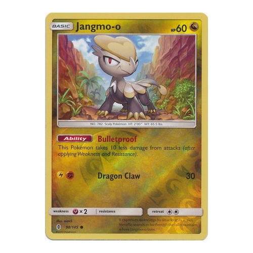 Jangmoo 98/145 SM Guardians Rising Reverse Holo Common Pokemon Card MINT TCG