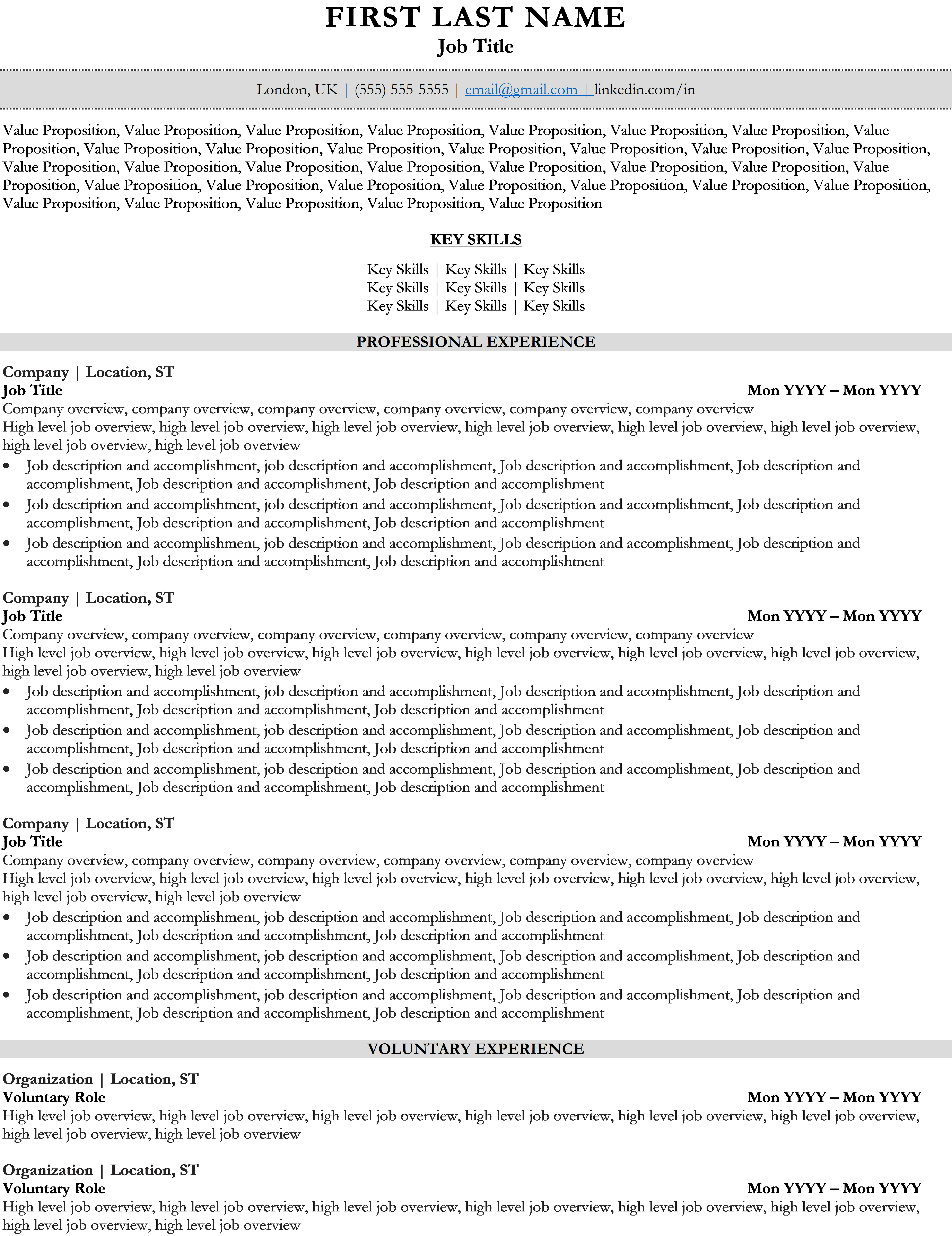 Templates by industry CareerHigher