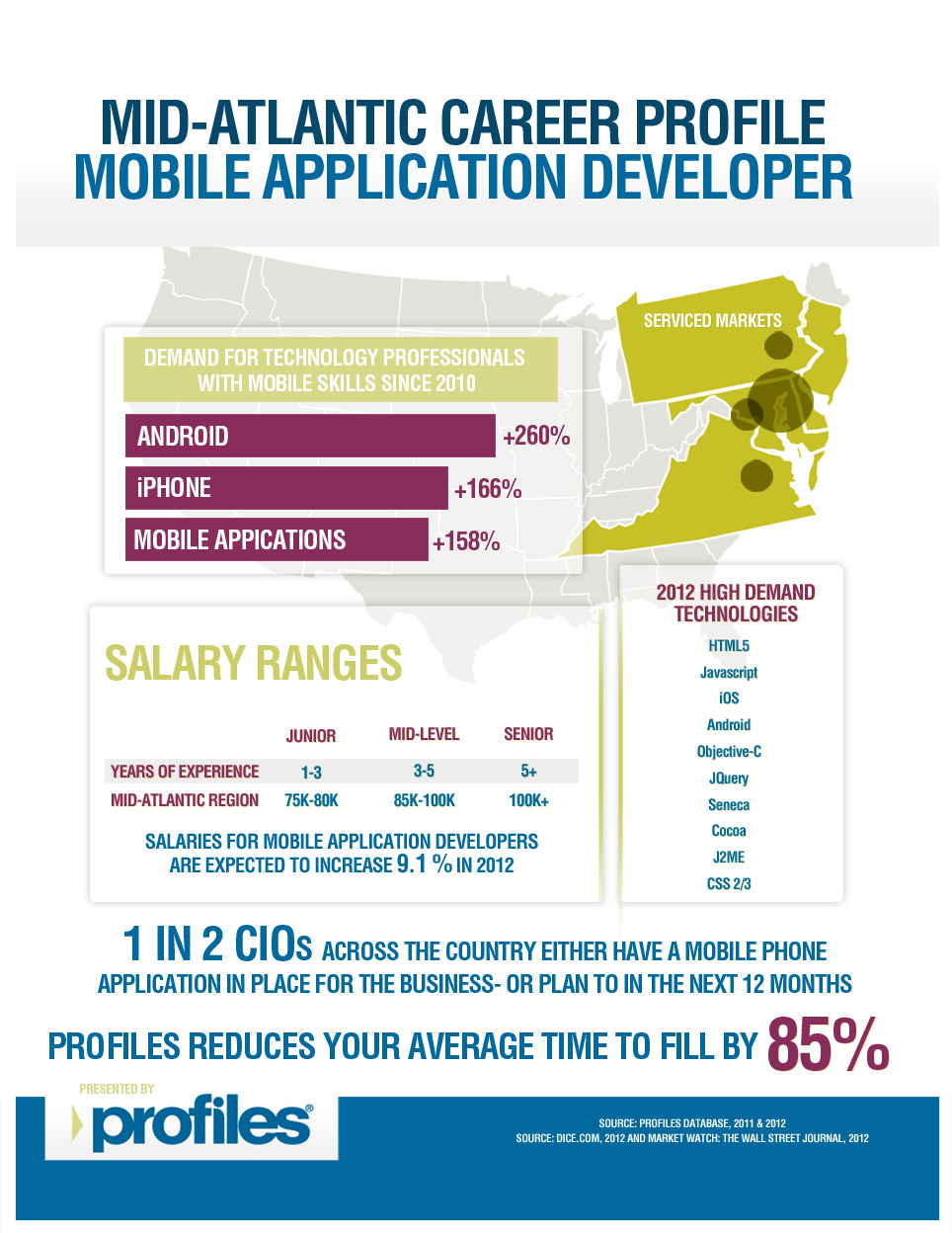 Infographic Mobile Application Developer Career Profile Profiles