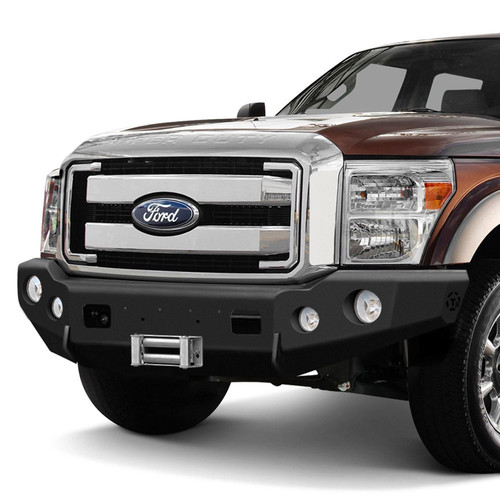 TrailReady® Dodge Ram 1999 Full Width Black Front Winch HD Bumper