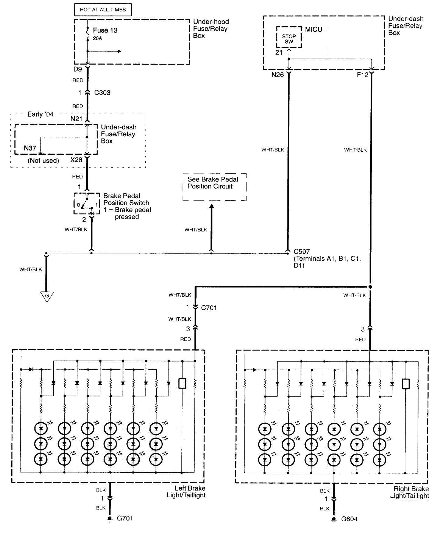 Acura TL (2003 2005) wiring diagrams stop lamp Carknowledge.info