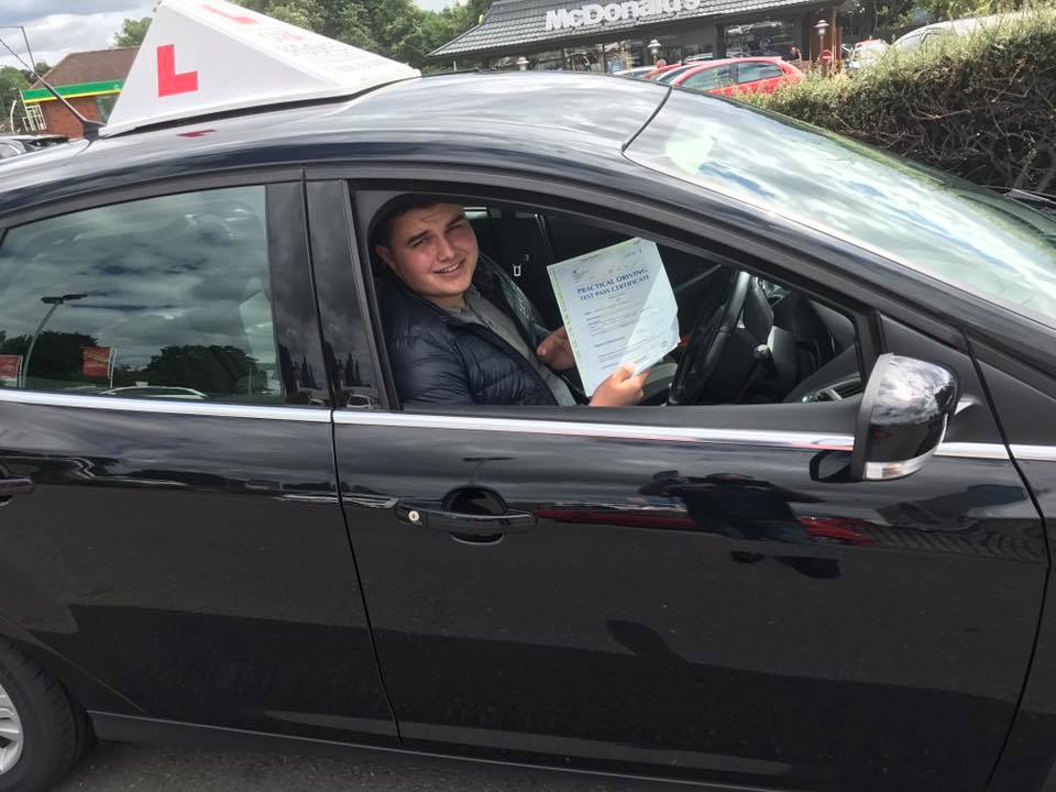 RG passed his driving test with Carl Brookes Driving School