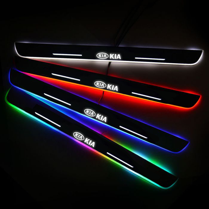 KIA Illuminated Scuff Plates with 7 Colors ChangeCarLEDlogo