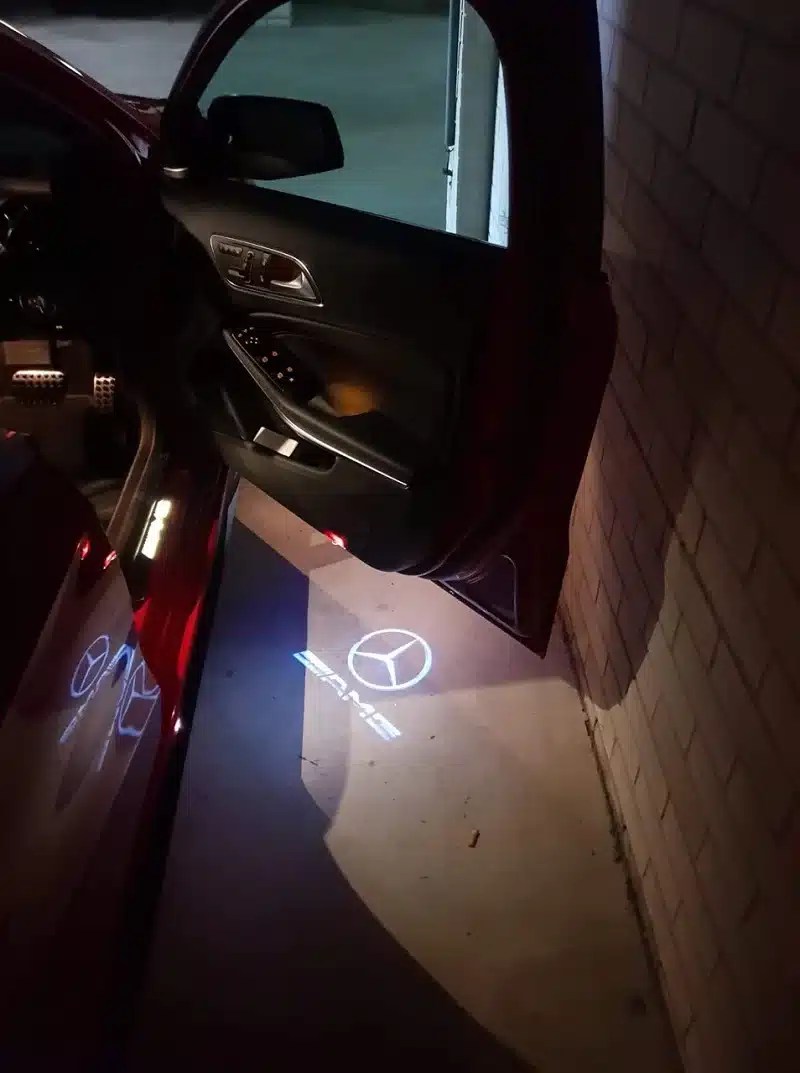 Mercedes AMG Door Lights CarLightsLogo