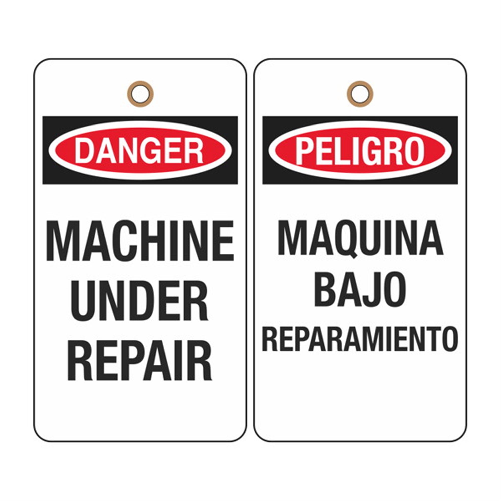 Danger Machine Under Repair Tag (Bilingual) Carlton Industries